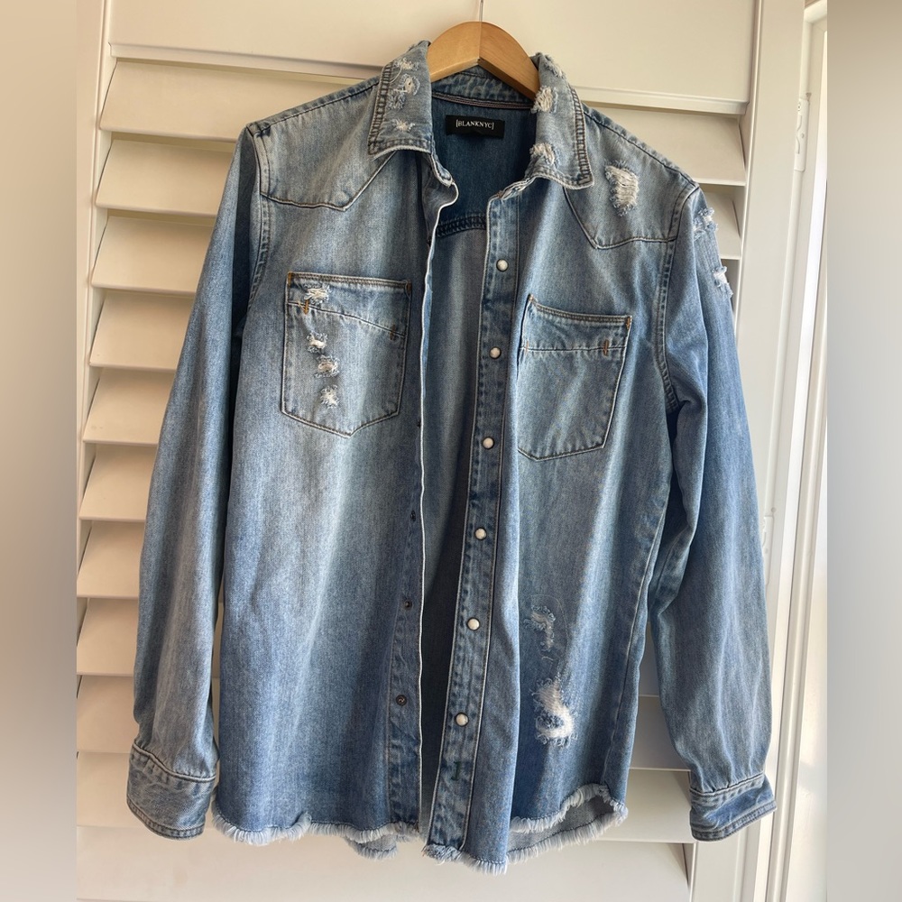 Blank NYC denim, deconstructed button up